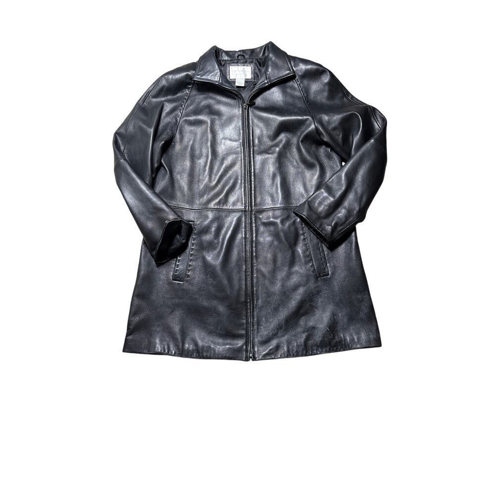 Worthington Black Lambskin Leather Jacket L - Picture 8 of 8